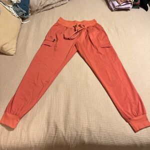 Healing Hands Coral Jogger Pants